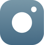 Instagram logo in gradient blue background