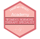 Heather Hirsch Academy women's hormone therapy badge