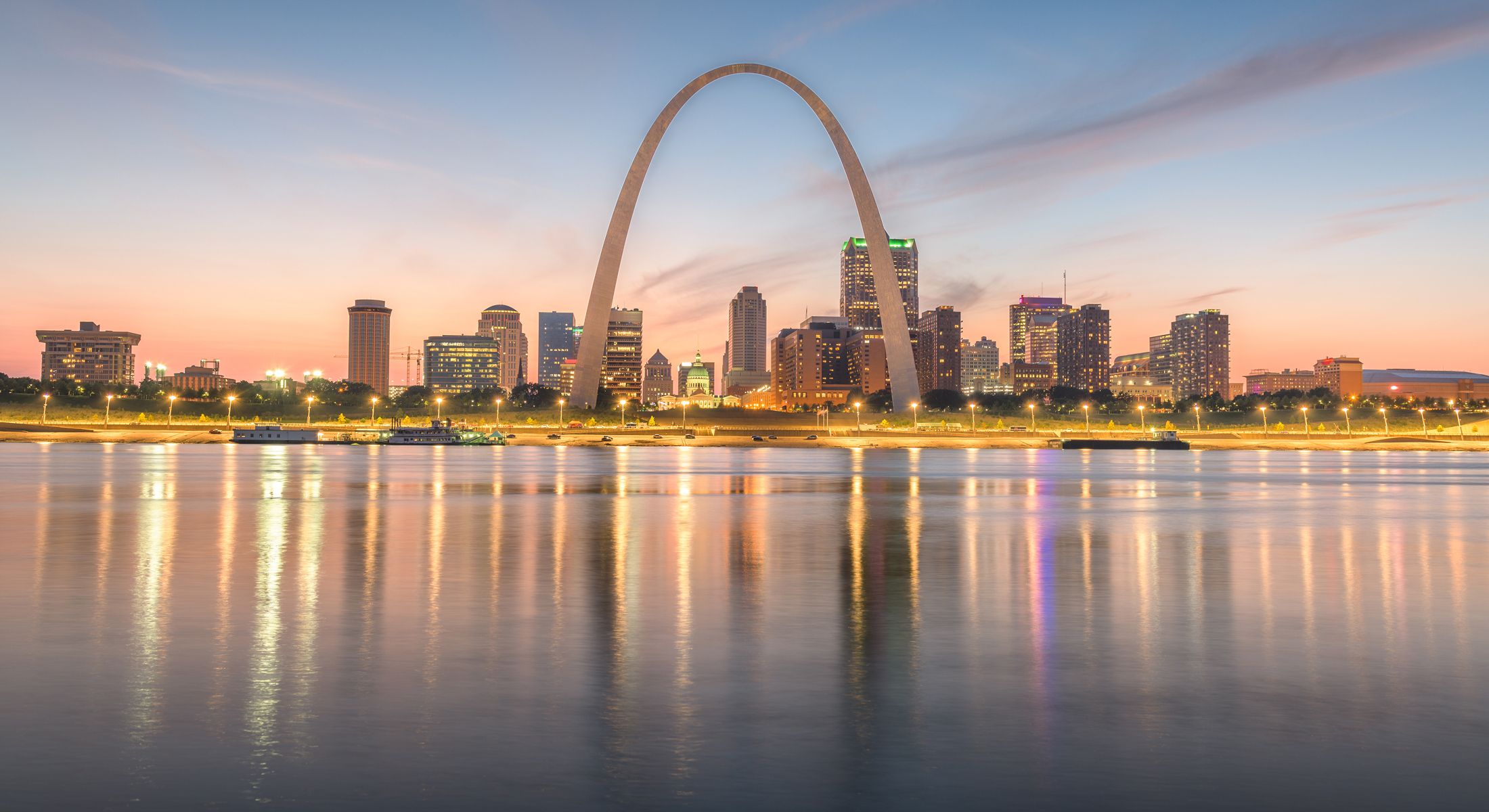 St. Louis skyline featuring the Gateway Arch.